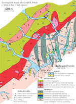 Geologick mapa okol Velk Btee - J. Weis a kol. 1960 (vsek)